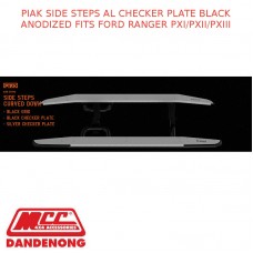 PIAK SIDE STEPS AL CHECKER PLATE BLACK ANODIZED FITS FORD RANGER PXI/PXII/PXIII